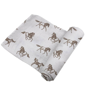 Galloping Horse Bamboo Swaddle KIDS - Baby - Baby Accessories Newcastle Classics   