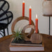 Circle Mango Wood Taper Candle Stands - Set of 3 HOME & GIFTS - Home Decor - Decorative Accents Kalalou   