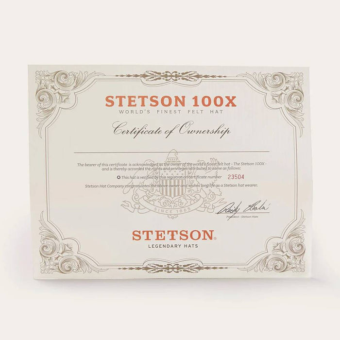 Stetson El Presidente 100X Premier Felt Hat - Black HATS - FELT HATS Stetson   