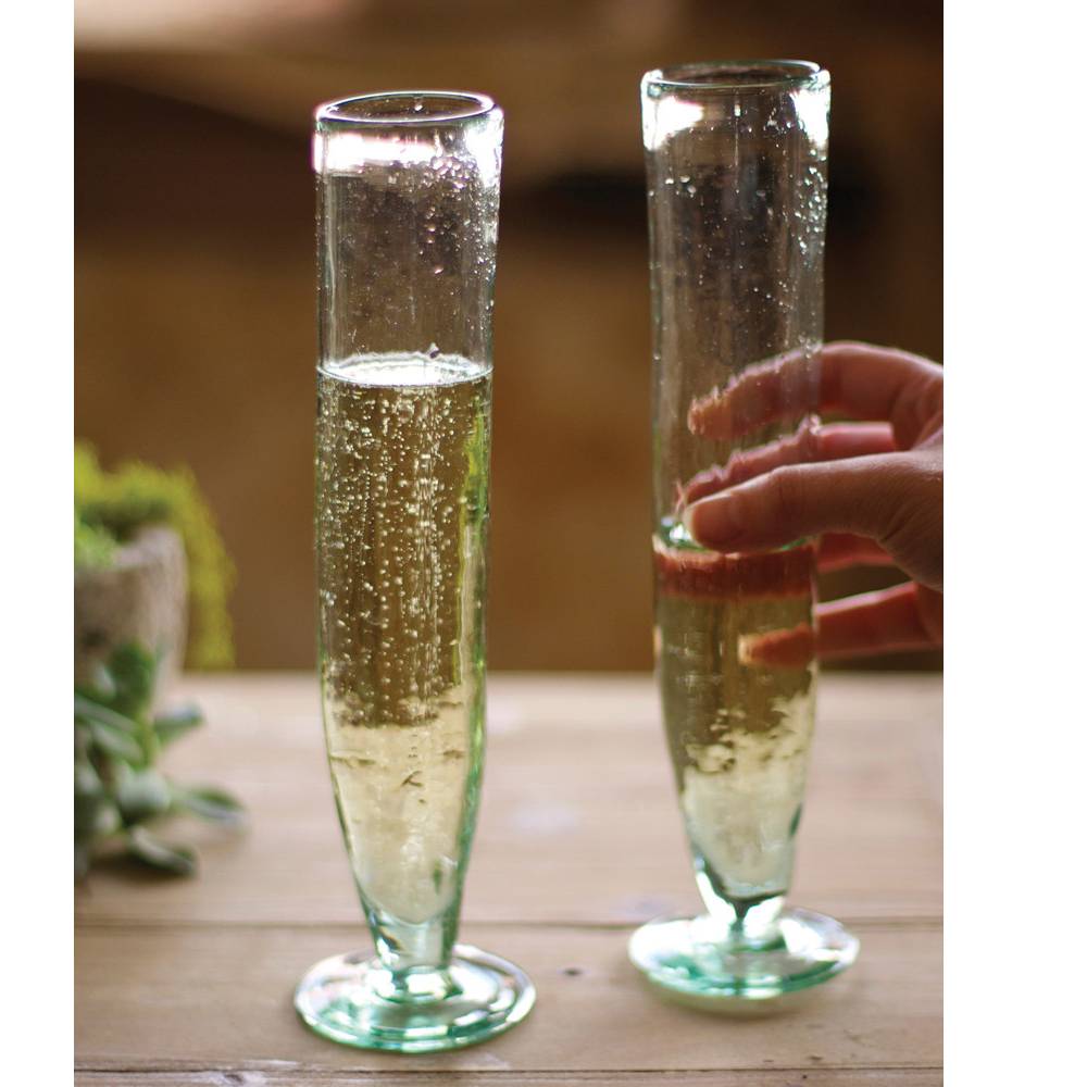 Tall Recycled Champagne Flute HOME & GIFTS - Tabletop + Kitchen - Bar Accessories KALALOU   