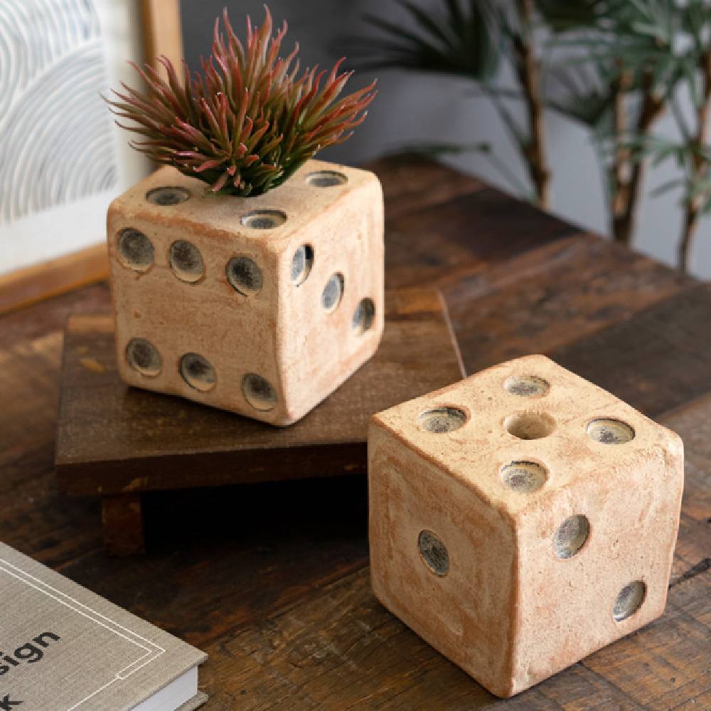 Tabletop Clay Dice HOME & GIFTS - Home Decor - Decorative Accents KALALOU   