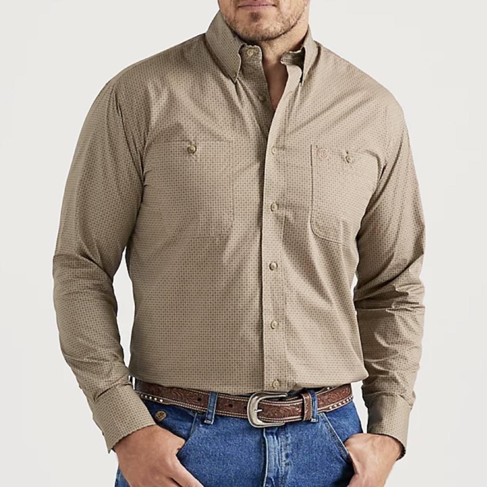 Wrangler Men's George Strait Circle Button Shirt MEN - Clothing - Shirts - Long Sleeve Shirts Wrangler   