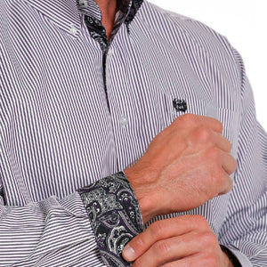 Cinch Men's Stripe Tencel Button Shirt MEN - Clothing - Shirts - Long Sleeve Shirts Cinch   