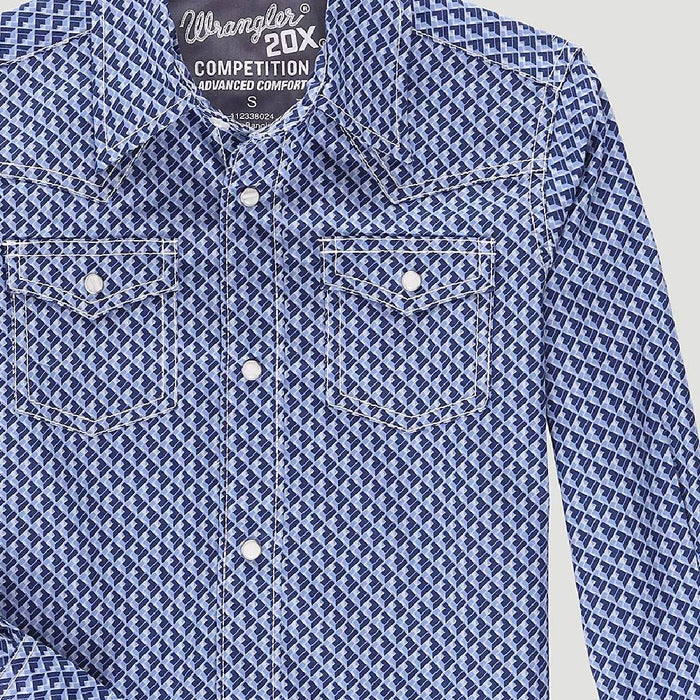 * Wrangler Boy's 20X Geo Western Snap Shirt - FINAL SALE KIDS - Boys - Clothing - Shirts - Long Sleeve Shirts Wrangler