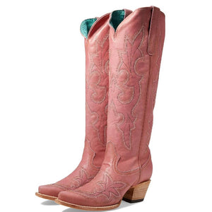 Corral Women's Tall Pink Embroidery Boot WOMEN - Footwear - Boots - Western Boots Corral Boots   