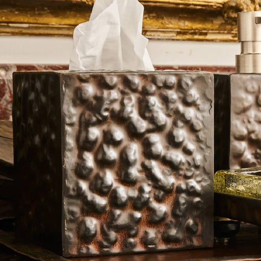 Jan Barboglio Hammered Square Tissue Box HOME & GIFTS - Home Decor - Decorative Accents Jan Barboglio By Blanca Santa   