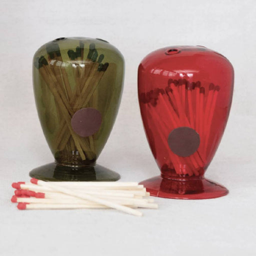 Glass Match Holder - Green - FINAL SALE HOME & GIFTS - Home Decor - Seasonal Decor Creative Co-Op   