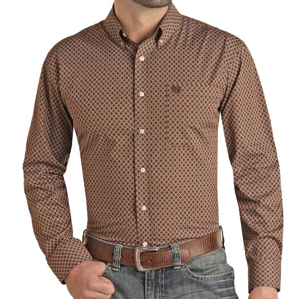 Panhandle Men's Diamond Button Shirt MEN - Clothing - Shirts - Long Sleeve Shirts Panhandle   