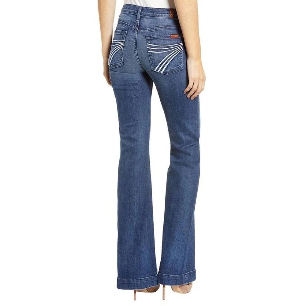 7 For All Mankind Dojo Trouser - Lake Blue WOMEN - Clothing - Jeans 7 For All Mankind   