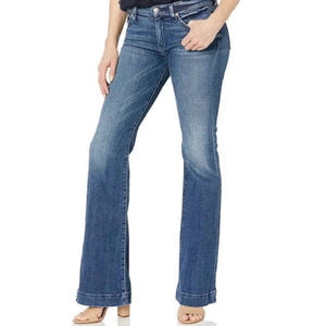 7 For All Mankind Dojo Trouser - Lake Blue WOMEN - Clothing - Jeans 7FAM   