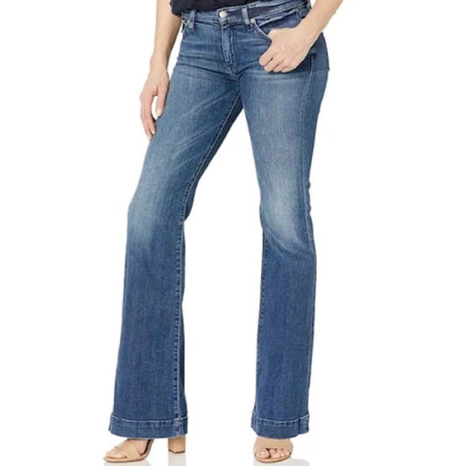 7 For All Mankind Dojo Trouser - Lake Blue WOMEN - Clothing - Jeans 7 For All Mankind   