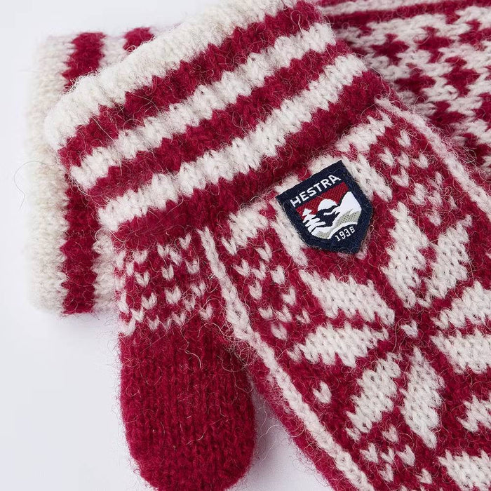 Hestra Toddler Nordic Mitt - Red/Off White KIDS - Accessories - Gloves & Scarves Hestra   