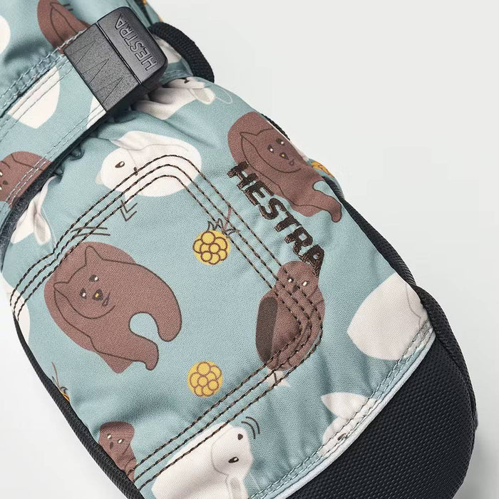 Hestra Baby Zip Long Mitt - Sea Blue Print - FINAL SALE KIDS - Accessories - Gloves & Scarves Hestra