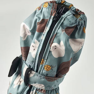 Hestra Baby Zip Long Mitt - Sea Blue Print KIDS - Accessories - Gloves & Scarves Hestra   