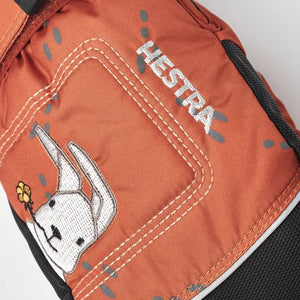 Hestra Baby Zip Long Mitt - Orange Print KIDS - Accessories - Gloves & Scarves Hestra   