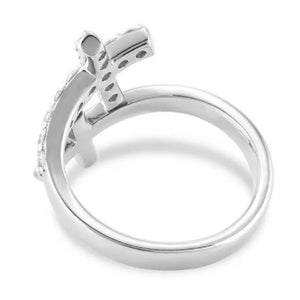 Montana Silversmiths Fearless Faith Crystal Cross Ring WOMEN - Accessories - Jewelry - Rings Montana Silversmiths   