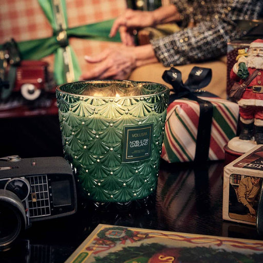 Voluspa Noble Fir Garland 3 Wick Hearth Candle HOME & GIFTS - Home Decor - Candles + Diffusers Voluspa   