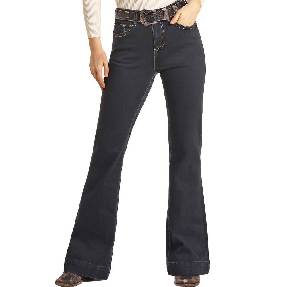 Rock & Roll Denim Women's Scallop Back Yoke Trouser - Teskeys