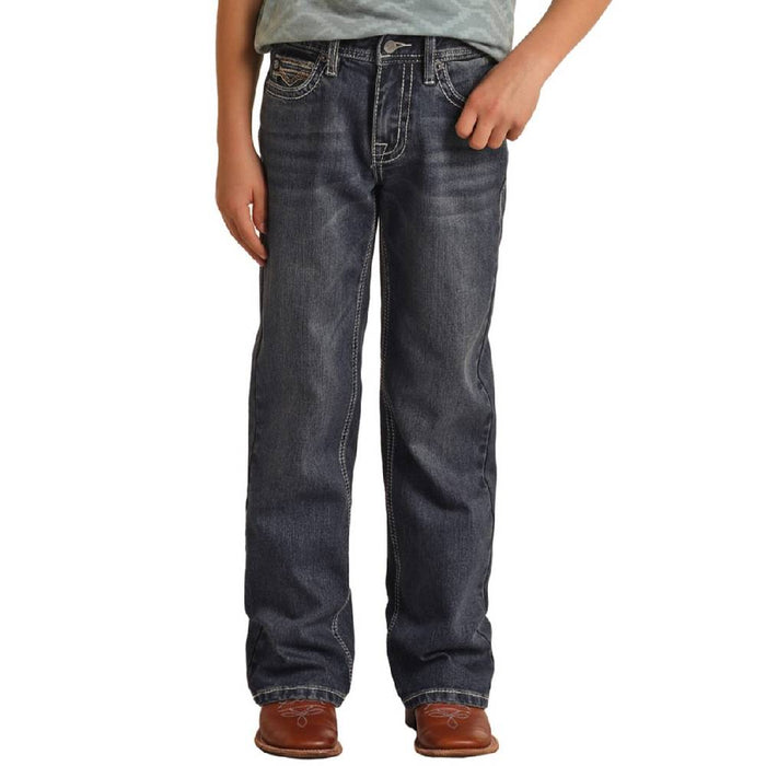 Rock & Roll Denim Boy's Rope Stitch Bootcut Jean KIDS - Boys - Clothing - Jeans Panhandle   