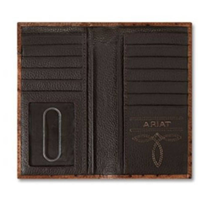 Ariat Floral Ostrich Rodeo Wallet MEN - Accessories - Wallets & Money Clips M&F Western Products   
