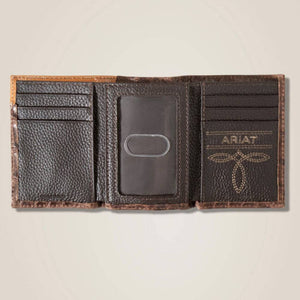 Ariat Floral Croc Tri-Fold Wallet MEN - Accessories - Wallets & Money Clips M&F Western Products   