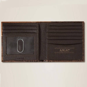 Ariat Floral Croc Bi-Fold Wallet MEN - Accessories - Wallets & Money Clips M&F Western Products   