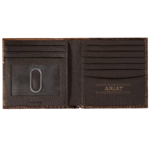 Ariat Floral Croc Bi-Fold Wallet MEN - Accessories - Wallets & Money Clips M&F Western Products   