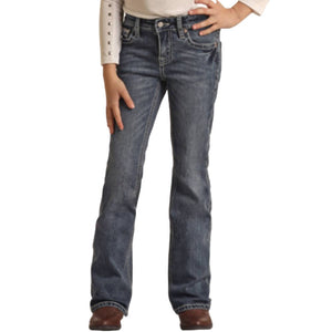 Rock & Roll Denim Girl's Cowhide Bootcut Jean - FINAL SALE KIDS - Girls - Clothing - Jeans Panhandle   