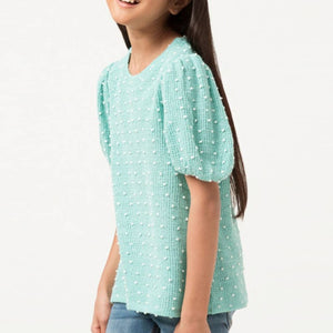 Hayden Girl's Swiss Dot Top KIDS - Girls - Clothing - Tops - Short Sleeve Tops Hayden Los Angeles   