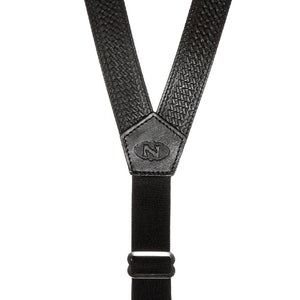 Nocona Basketweave Suspenders - Black MEN - Accessories - Belts & Suspenders M&F Western Products   