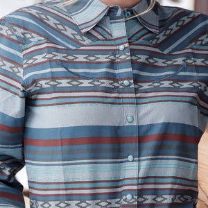 Cruel Denim Aztec Stripe Snap Shirt - FINAL SALE WOMEN - Clothing - Tops - Long Sleeved Cruel Denim   