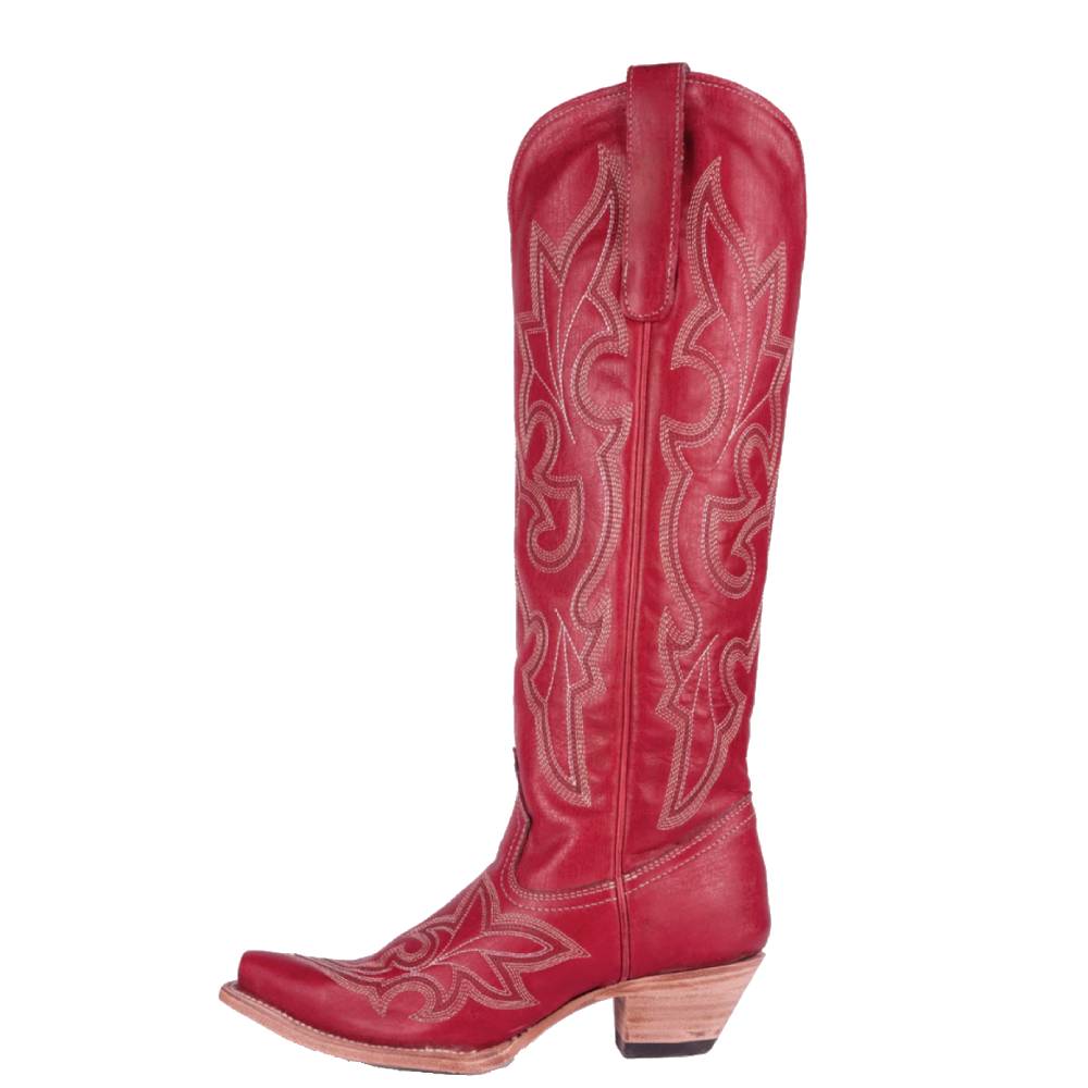 Corral Red Embroidered Tall Boot - Teskeys