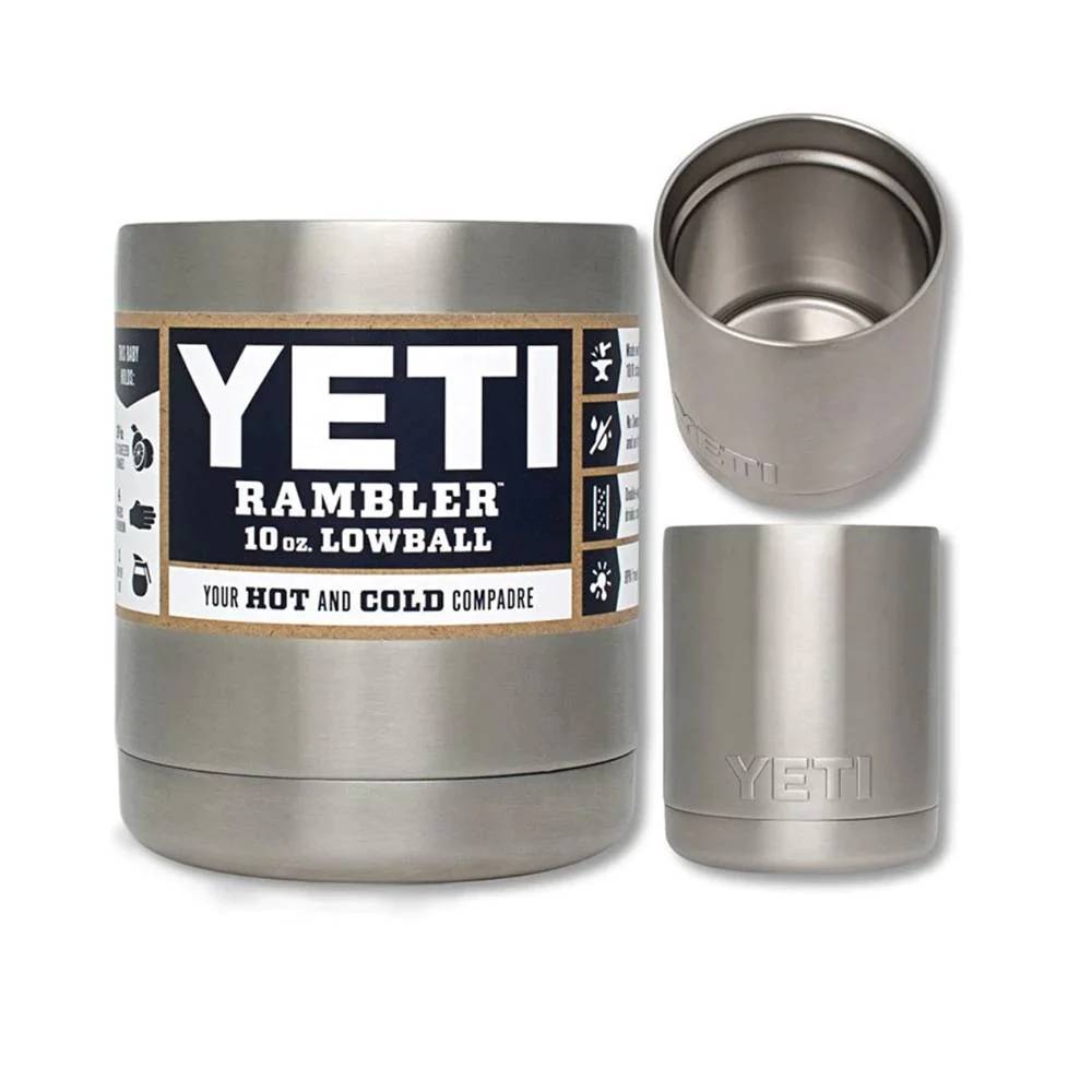 Yeti 10 oz Lowball Rambler with Magslider Lid - Stainless Steel