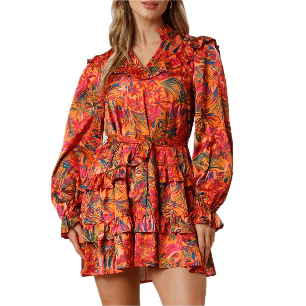 Women's Floral Tiered Dress WOMEN - Clothing - Dresses Fantastic Fawn   
