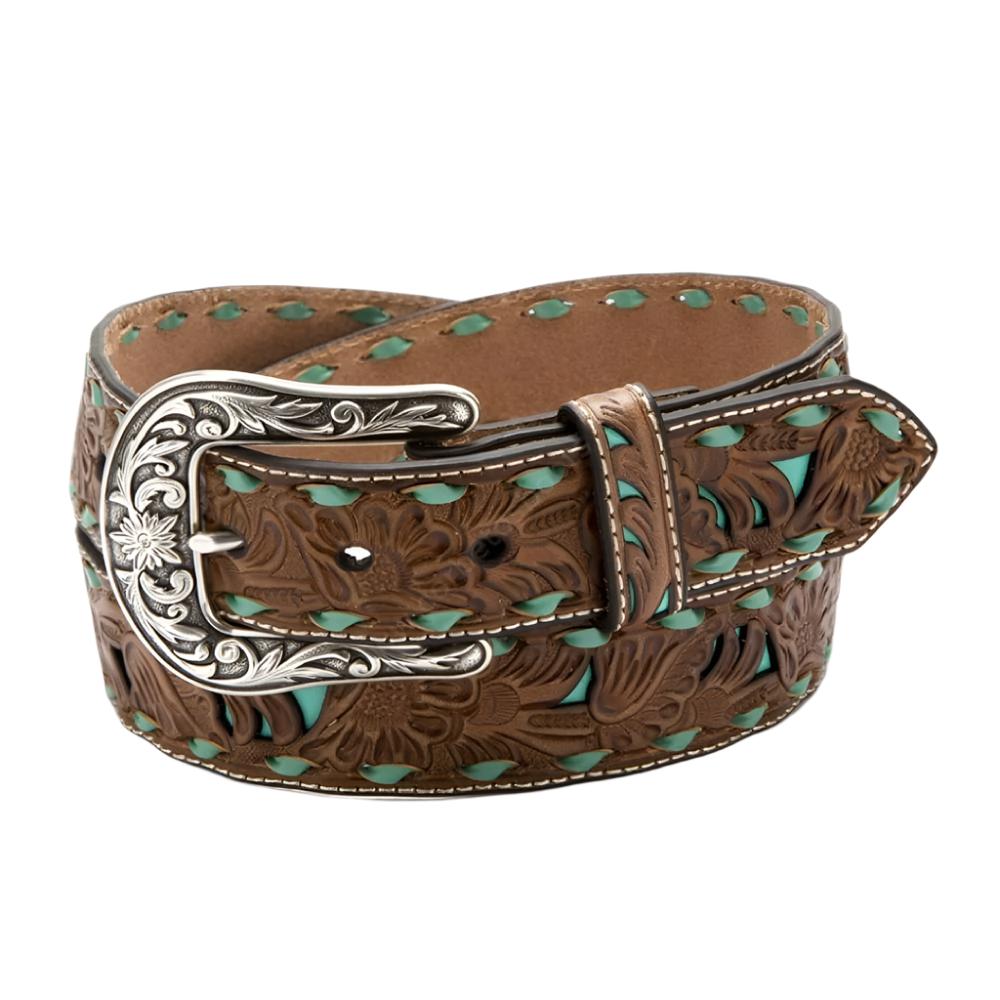 W Nocona Embossed Inlay Belt Teskeys