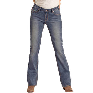 Rock & Roll Denim Hooey Logo Embossed Jean WOMEN - Clothing - Jeans Panhandle   