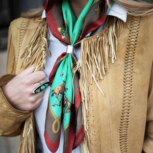 Fringe Scarves Mint Wild Rag ACCESSORIES - Additional Accessories - Wild Rags & Scarves Fringe Scarves   