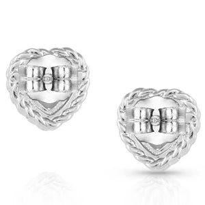 Montana Silversmiths Crystal Heartstring Heart Earrings WOMEN - Accessories - Jewelry - Earrings Montana Silversmiths   