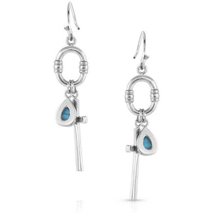 Montana Silversmiths Charms of Faith Turquoise Cross Earrings WOMEN - Accessories - Jewelry - Earrings Montana Silversmiths   