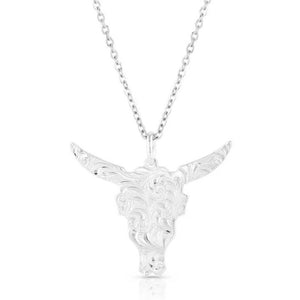 Montana Silversmiths Chiseled Steer Head Necklace WOMEN - Accessories - Jewelry - Necklaces Montana Silversmiths   
