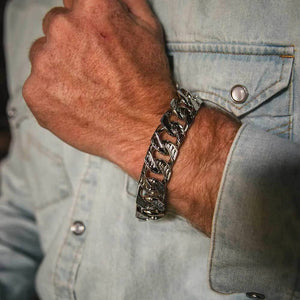 Montana Silversmiths Western Cuban Link Bracelet MEN - Accessories - Jewelry & Cuff Links Montana Silversmiths   