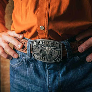 Montana Silversmiths Woopaa PBR Attitude Belt Buckle MEN - Accessories - Belts & Suspenders Montana Silversmiths   