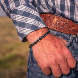 Montana Silversmiths Wrapped In Leather Light Bracelet MEN - Accessories - Jewelry & Cuff Links Montana Silversmiths   