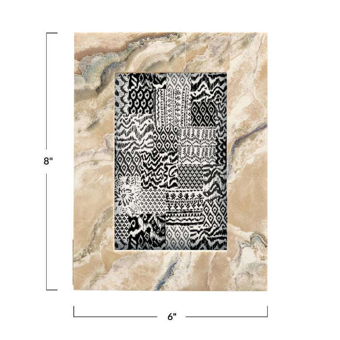 Marbled Cream Photo Frame - 4"x6" HOME & GIFTS - Home Decor - Decorative Accents Creative Co-Op   