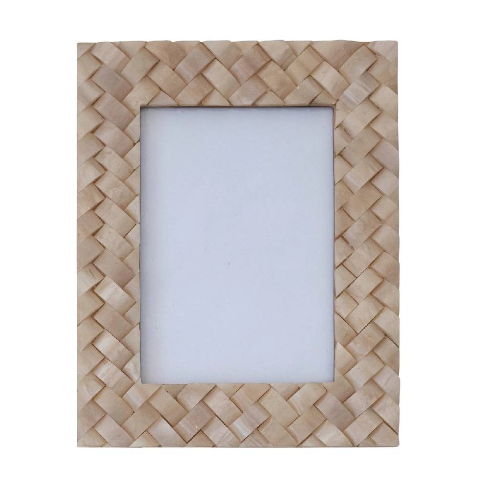 Woven Resin Ivory Photo Frame - 5"x7" HOME & GIFTS - Home Decor - Decorative Accents Creative Co-Op   