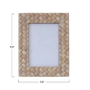 Woven Resin Ivory Photo Frame - 5"x7" HOME & GIFTS - Home Decor - Decorative Accents Creative Co-Op   