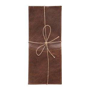 Leather Cutlery Sleeve HOME & GIFTS - Tabletop + Kitchen - Serveware & Utensils Creative Co-Op   