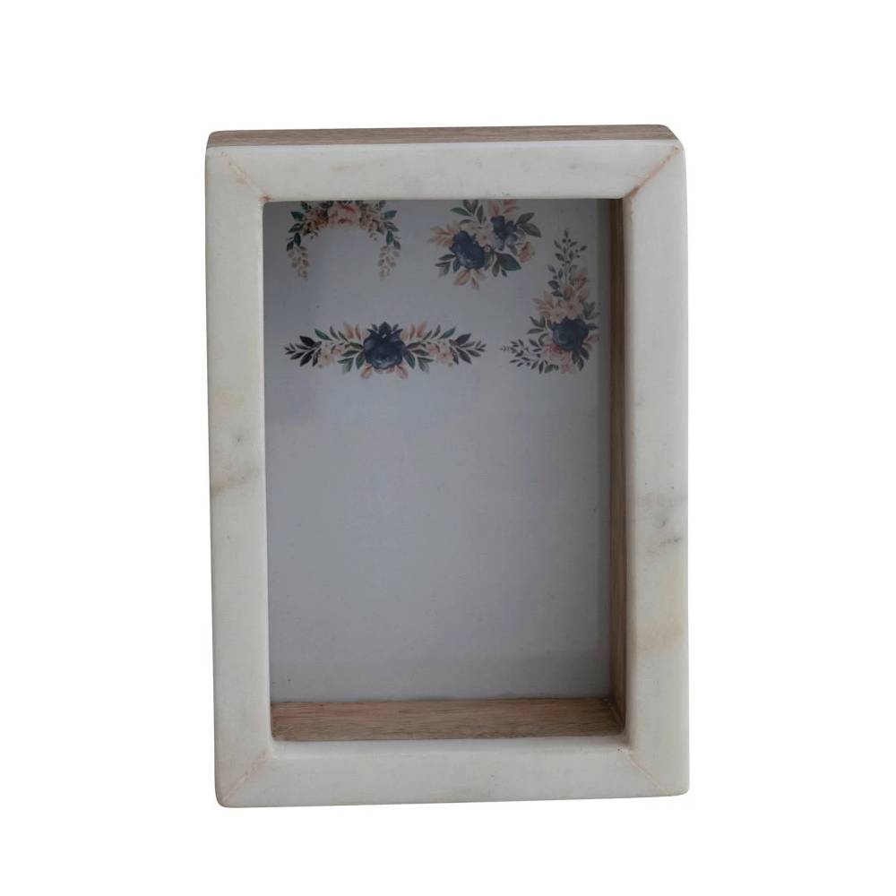 Marble & Mango Wood Shadow Box Frame - 4"x6" HOME & GIFTS - Home Decor - Decorative Accents Creative Co-Op   