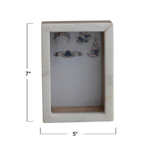 Marble & Mango Wood Shadow Box Frame - 4"x6" HOME & GIFTS - Home Decor - Decorative Accents Creative Co-Op   