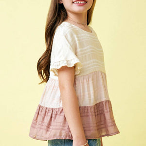 Hayden Girls Colorblock Blouse KIDS - Girls - Clothing - Tops - Short Sleeve Tops Hayden Los Angeles   